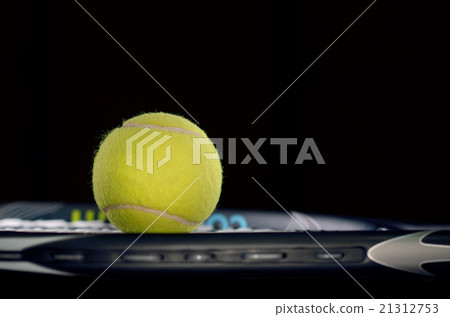 Tennis racket isolated on black background 21312753