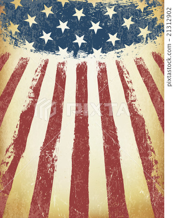 Grunge Aged American Flag Background Grunge Aged American Flag Background 21312902