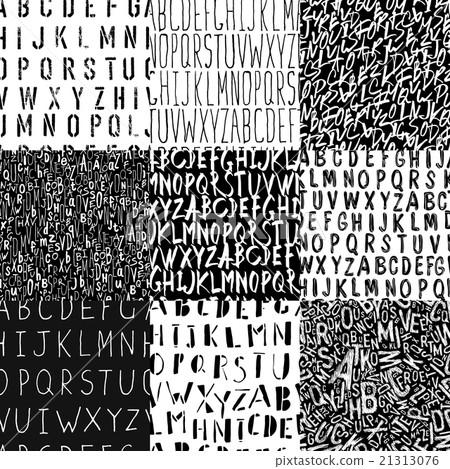 Different Alphabets Seamless Patterns Collection 21313076