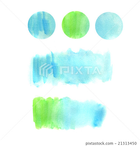 Watercolor shapes isolated on white background Watercolor shapes isolated on white background 21313450