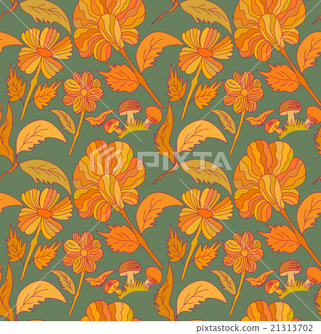 seamless botanic printed pattern seamless botanic printed pattern 21313702