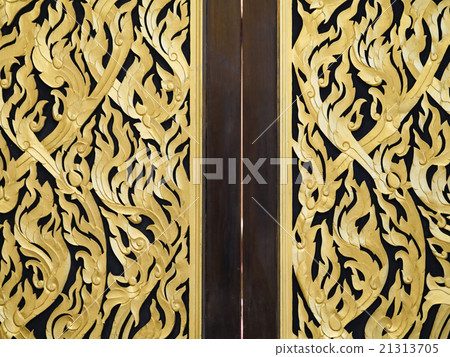 Thai painting on the door of meeting room  21313705