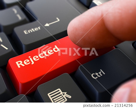Rejected Concept. Person Click Keyboard Button. 21314256