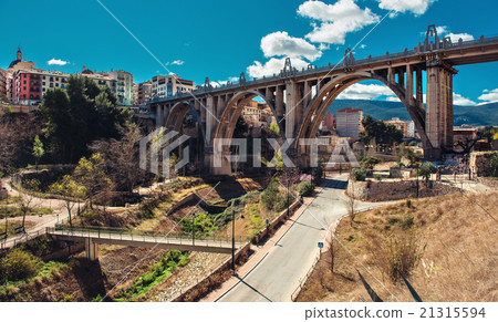 San Jordi Bridge in Alcoy city. Spain 21315594