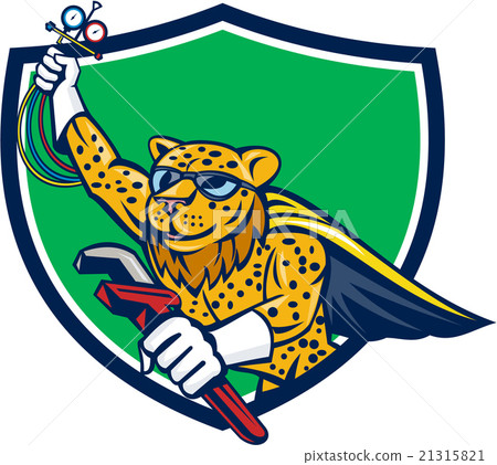 Refrigeration Mechanic Leopard Superhero Crest  21315821