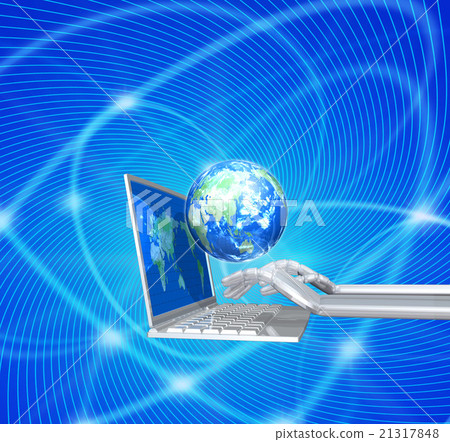 Think about the global environment with a personal computer 21317848