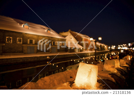 小樽雪光路燈像（小樽運河場地） 21318136