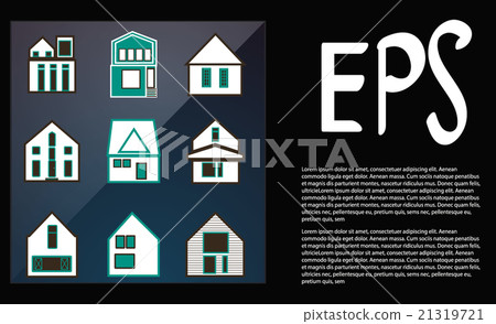 set vector icons of house building the flat style - Stock Illustration ...