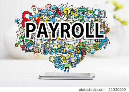 Payroll concept with smartphone 21320030