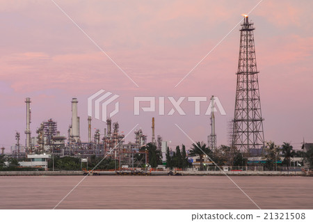 Oil refinery plant at Twilight Oil refinery plant at Twilight 21321508