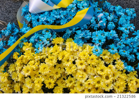 Blue and yellow bouquet of national flag  Ukraine 21322586