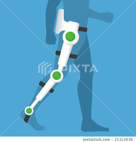 Walking support nursing robot image Illustration 21322636