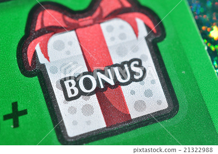 Close up bonus section on lottery ticket Close up bonus section on lottery ticket 21322988