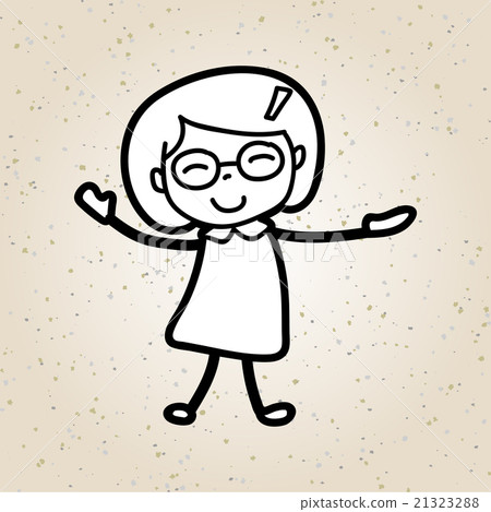 Hand drawing cartoon happy kid 21323288