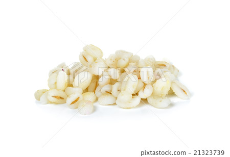 Boiled barley rice isolated on white 21323739