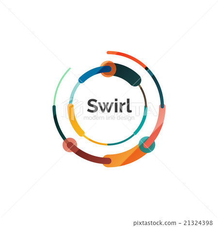 Vector swirl circle logo - Stock Illustration [21324398] - PIXTA