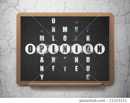 Advertising concept: Opinion in Crossword Puzzle Advertising concept: Opinion in Crossword Puzzle 21325531
