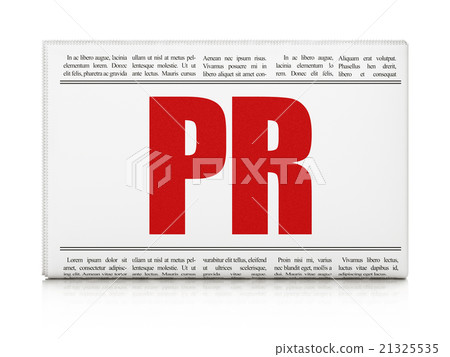 Advertising concept: newspaper headline PR Advertising concept: newspaper headline PR 21325535
