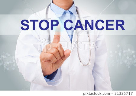 Doctor hand touching STOP CANCER sign Doctor hand touching STOP CANCER sign 21325717