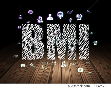 Healthcare concept: BMI in grunge dark room 21325728