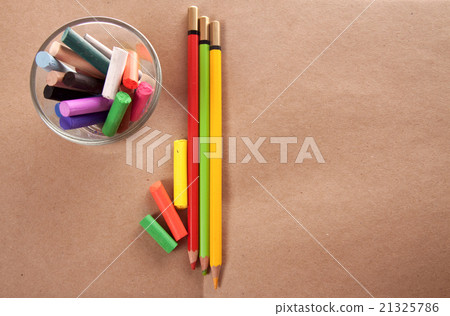 color chalk and pencil on paper 21325786