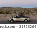 Car under the full moon 21326264
