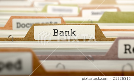 File Folder Labeled as Bank. - Stock Illustration [21326515] - PIXTA
