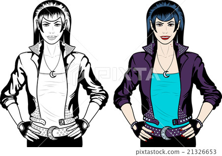 Caucasian Vampire Punk Rock girl Caucasian Vampire Punk Rock girl 21326653