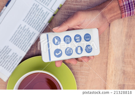 Composite image of telephone apps icons 21328818