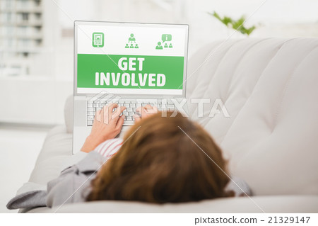 Composite image of blue get involved Composite image of blue get involved 21329147