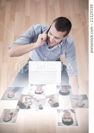 Composite image of business people having a meeting Composite image of business people having a meeting 21329199