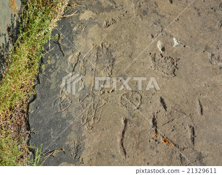 ancient petroglyphs found on the site Kalbak-Tash 21329611