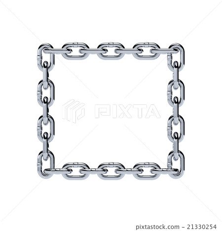 Chain chrome metal frame rectangle shape Chain chrome metal frame rectangle shape 21330254