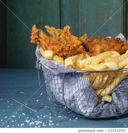 Chicken fries with potatoes Chicken fries with potatoes 21332859