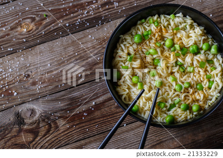 Chinese noodles. Top view. Chinese noodles. Top view. 21333229