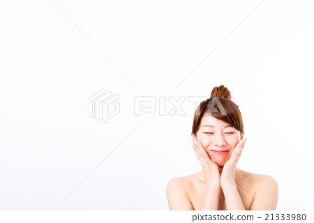 膚色美容圖像年輕女子美麗的皮膚皮膚護理白背美容圖像照片素材 膚色美容圖像年輕女子美麗的皮膚皮膚護理白背美容圖像照片素材 21333980