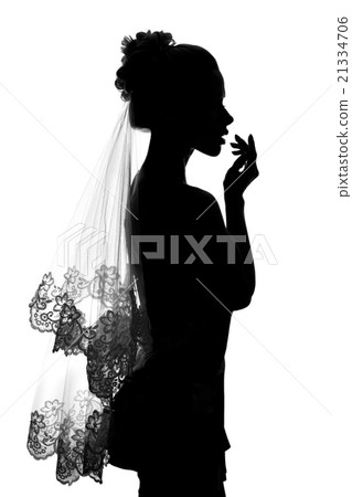 Girl bride silhouette. Girl bride silhouette. 21334706