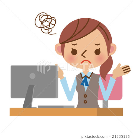 Women in clerical work OL · clerk in front of personal computers 21335155