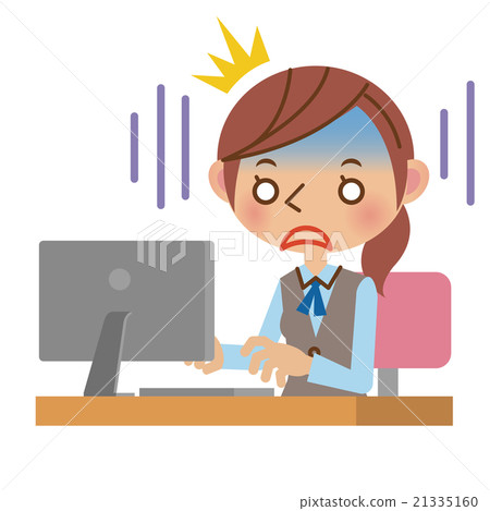 看著PC·文職辦公室工作人員感到震驚的女性 21335160