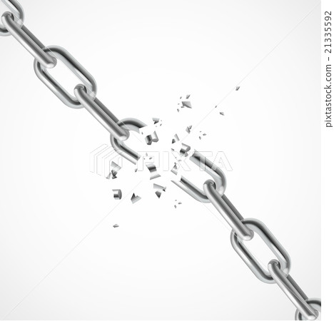 Steel Chain Breaking. Vector Steel Chain Breaking. Vector 21335592