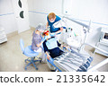 dentist treats teeth 21335642