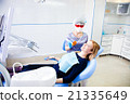 dentist treats teeth 21335649