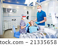 dentist treats teeth 21335658
