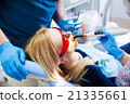 dentist treats teeth 21335661