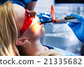 dentist treats teeth 21335682