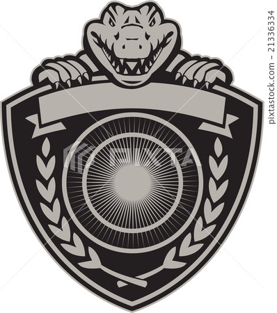 Gator Head Coat of Arms Retro 21336334