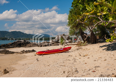 Fishing boat at beautiful sandy beach Fishing boat at beautiful sandy beach 21336483