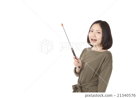 A young lady with an instruction stick 21340576