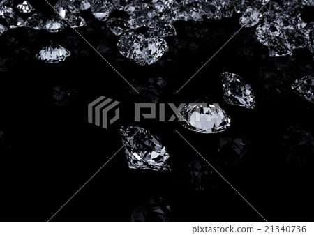 Diamonds on black background. 21340736