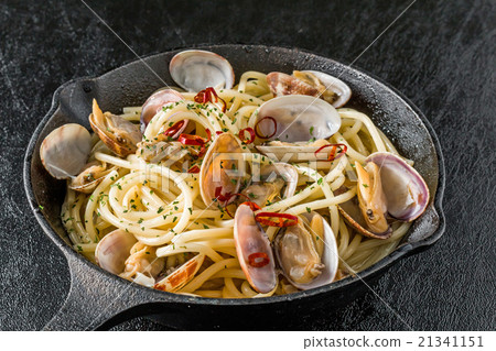 Ordinary Vongole Spaghetti Gourmet Of Spaghetti Stock Photo